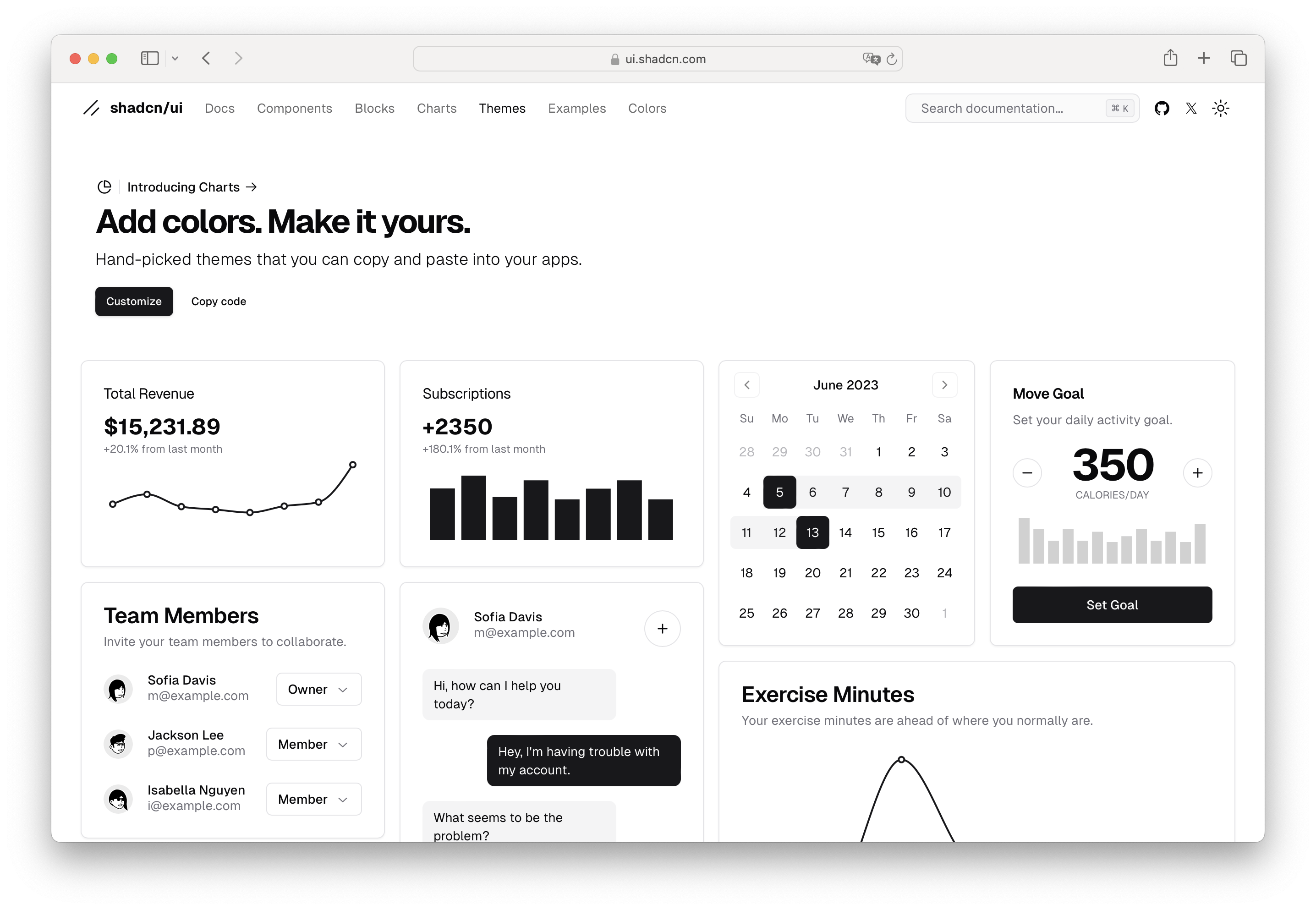 shadcn/ui 案例