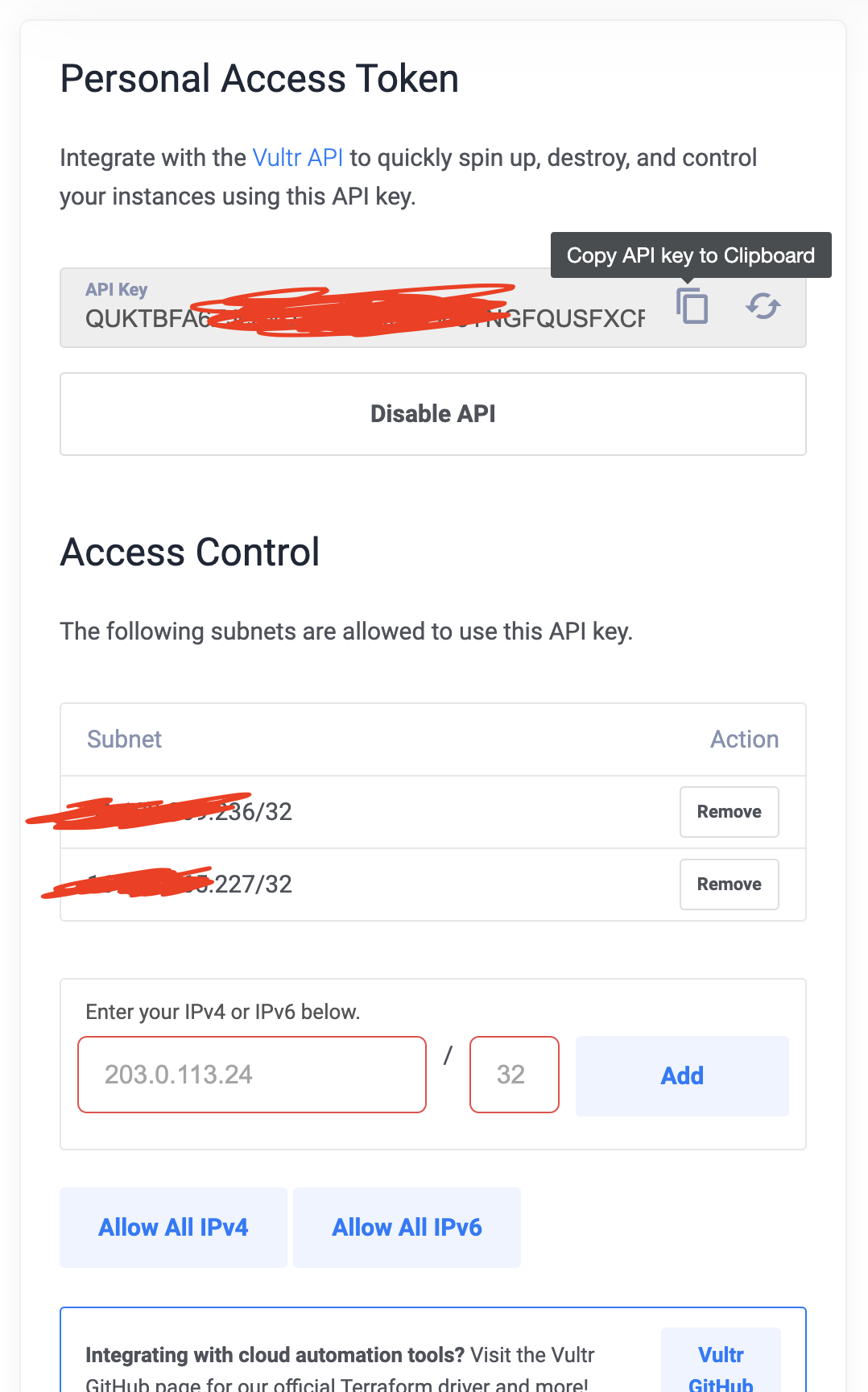 获取 API 密钥