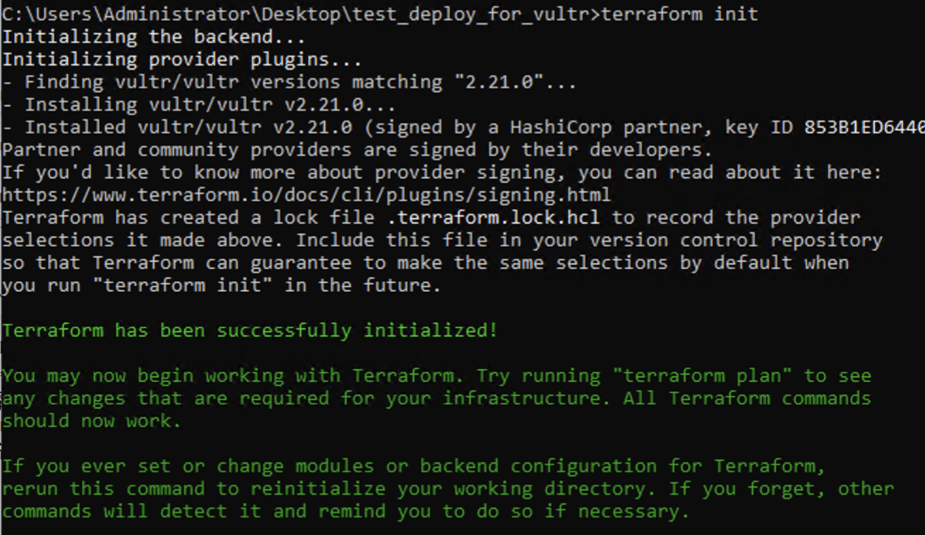 terraform init