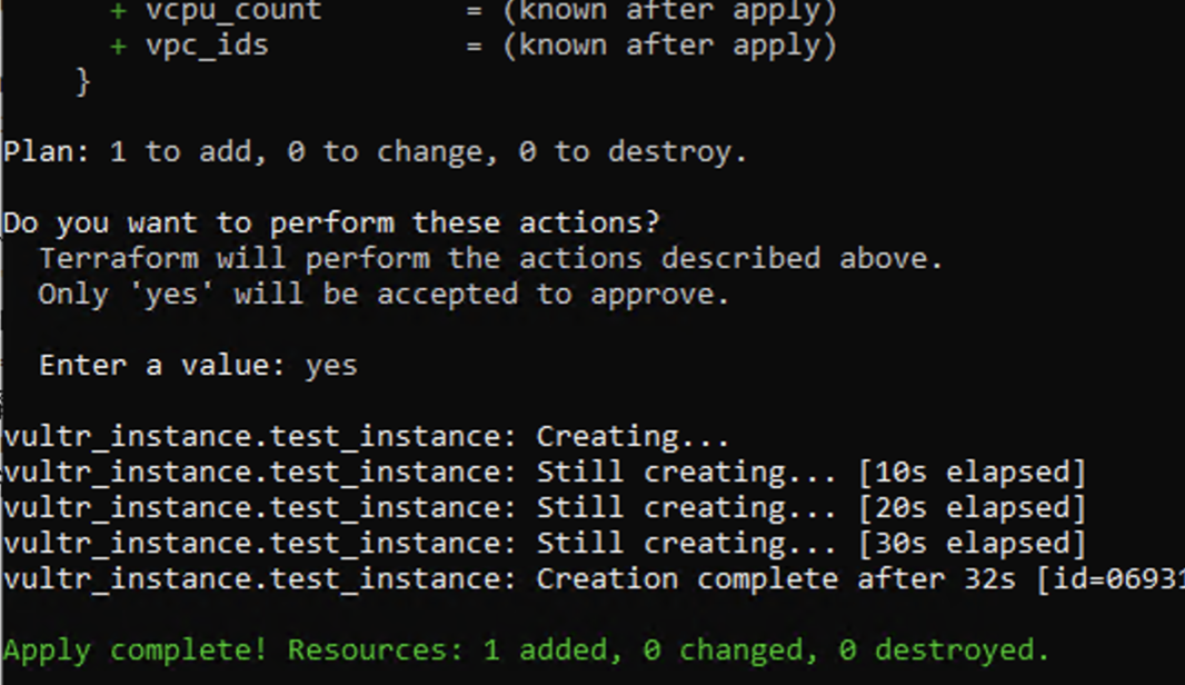 terraform apply