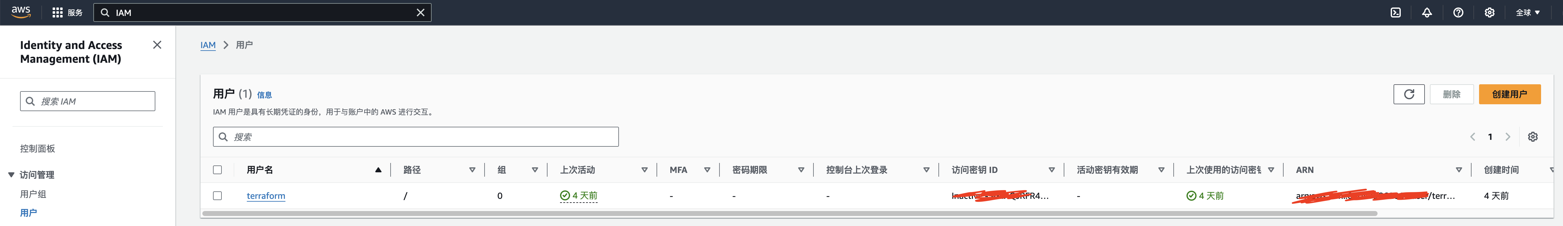 IAM 控制面板