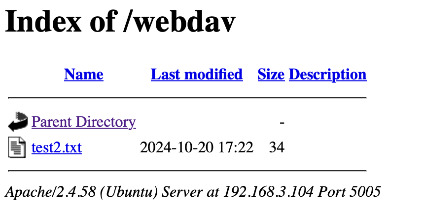 WebDAV 服务启动成功
