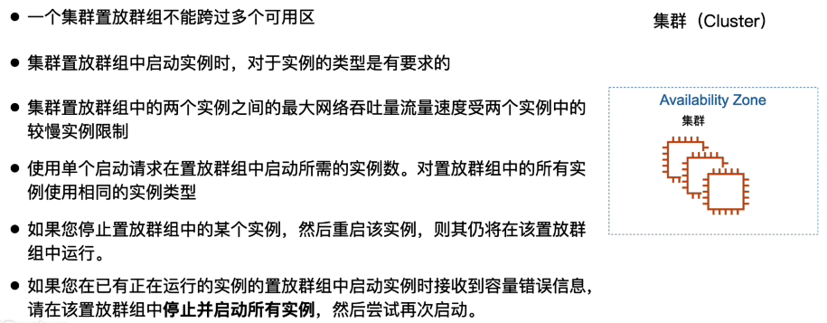 集群 (Cluster) 置放群组重点