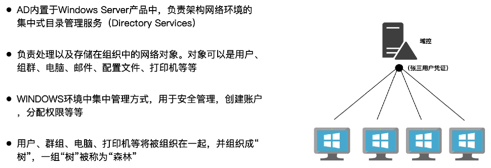 微软 AD (Active Directory) 基本概念