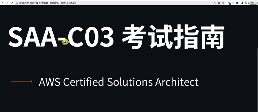 再次尝试通过对象 URL 访问对象,成功了