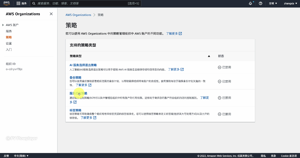 选择服务控制策略