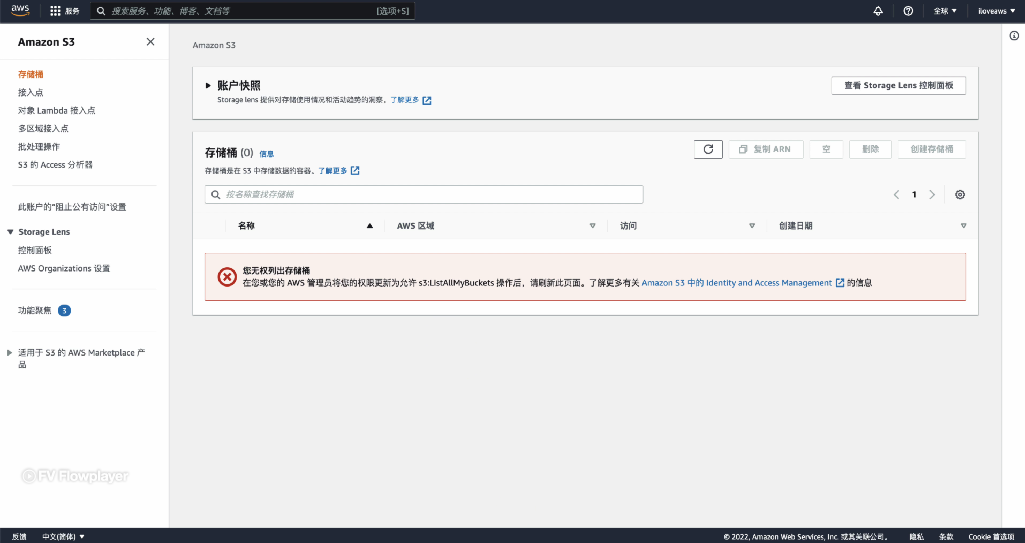 被附加相应 SCP 权限后丧失了对 S3 存储桶的操作权限