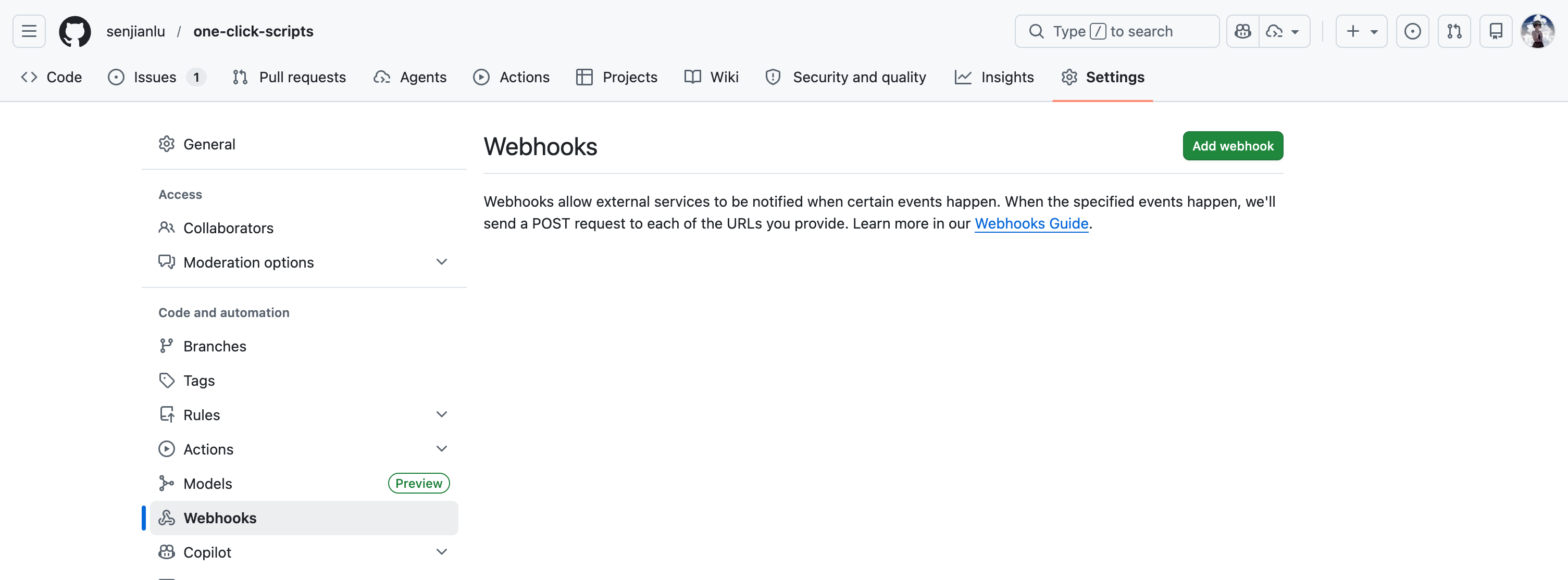 Add webhook